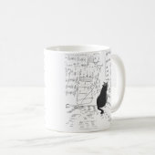 Mug Simple unique Chat science mathématique blanc prop (Devant droit)