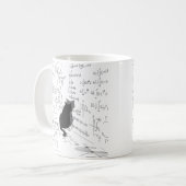Mug Simple unique Chat science mathématique blanc prop (Devant gauche)