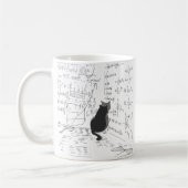 Mug Simple unique Chat science mathématique blanc prop (Gauche)