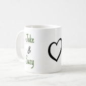 Mug Simple Valentine Nom Coeur (Devant gauche)