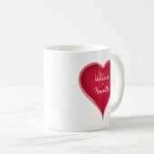 Mug Simple Valentine's Day Heart Photo personnalisée (Devant droit)