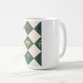 Mug Simple vérification verte avec champignons (Devant droit)