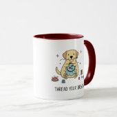 Mug Simple Vibes Yellow Dog Sewing & Embroidery Art (Devant droit)