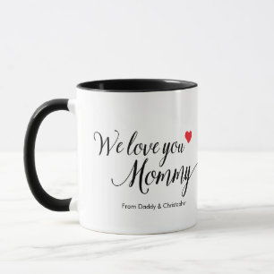 Mug Simple We Love You Maman Photo Fête des mères