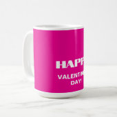 Mug Simple White Clean Joyeux Valentines Jour | Hot Pi (Devant gauche)