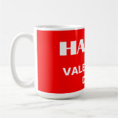 Mug Simple White Clean Joyeux Valentines Jour | Rouge (Gauche)