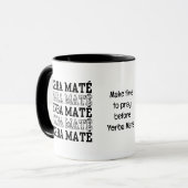 Mug Simple YERBE MATE Prenez Le Temps De Prier Texte P (Devant gauche)