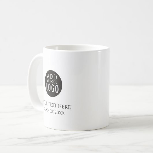 Mug Simple Your School Logo Graduation (Devant gauche)