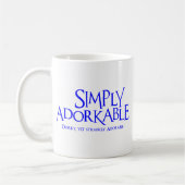 Mug Simplement Adorkable, bleu (Gauche)