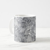 Mug simplement animaux de la jungle africaine gris fer (Devant gauche)