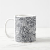 Mug simplement animaux de la jungle africaine gris fer (Gauche)