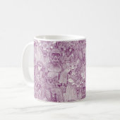 Mug simplement animaux de la jungle africaine violet d (Devant gauche)