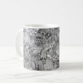 Mug simplement des animaux de la jungle africaine noir (Devant gauche)