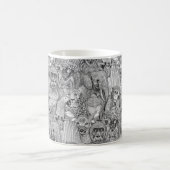 Mug simplement des animaux de la jungle africaine noir (Centre)