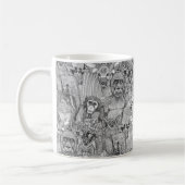 Mug simplement des animaux de la jungle africaine noir (Gauche)