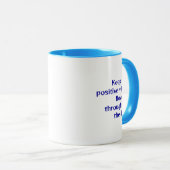 Mug Simplement des vibrations positives Bleu Evil Eye  (Devant droit)