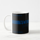 Mug Simplement élégant commerce noir et marine rayures (Gauche)