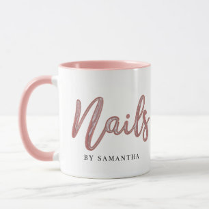 Mug Simples clous d'huile d'or Rose