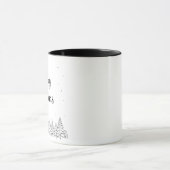 Mug Simples sapins de Noël et étoiles noirs (Centre)
