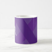 Mug Simples Teintes de Violet Initial Simple et Mignon (Centre)
