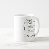 Mug Simplicité, Bienveillance, Gratitude, Grâce (Devant droit)