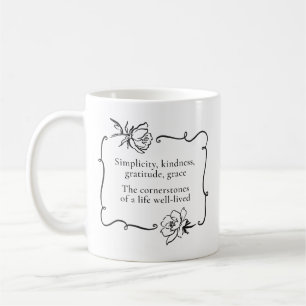 Mug Simplicité, Bienveillance, Gratitude, Grâce