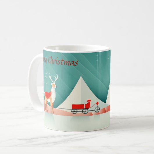 Mug Simplicité chic : Coupe de Noël minimale (Devant gauche)