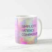 Mug Simplicité Patience Compassion Inspiration (Devant droit)
