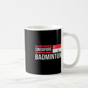 Mug Singapour Badminton Drapeau Raquette Sport Birdie