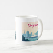 Mug Singapour Pastel Travel Design (Devant droit)