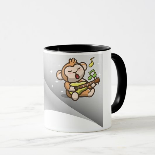 Mug singe chanter sous le patch (Devant droit)