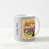 Mug Singe Chaussette  Camion de pompiers Pompiers  (Devant droit)