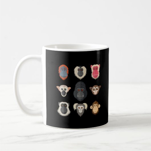 Mug Singe Chimpanzé Gorille Singe Araignée Écureuil M (Gauche)