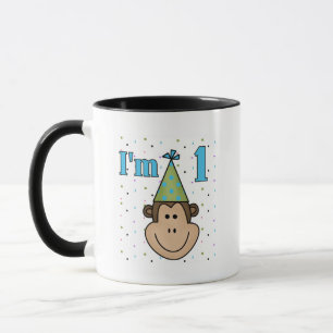 Mug Singe dans le Casquette du Parti 1er Anniversaire