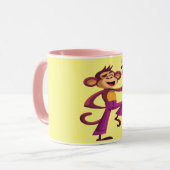 Mug Singe dansant avec du café | Drôle d'animal (Devant gauche)