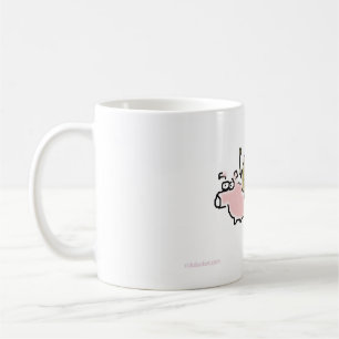 Mug Singe de bébé montant vers l'arrière sur un por