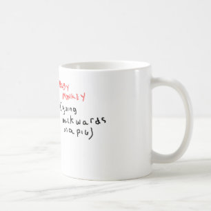 Mug Singe de bébé (montant vers l'arrière sur un porc)