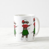 Mug Singe de chaussette de danse polynésienne par le (Devant droit)
