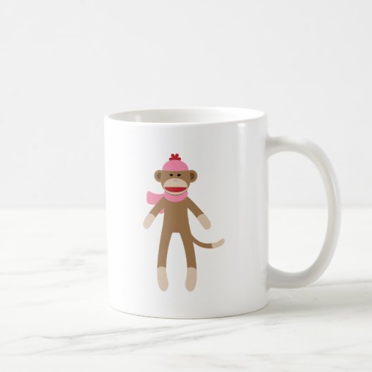 Mug singe de chaussette de fille (Droite)