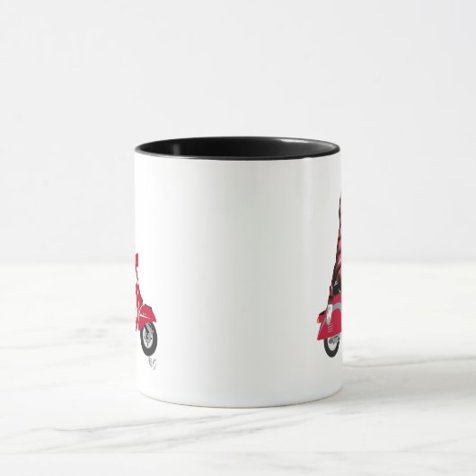 Mug Singe de queue sur cyclomoteur (Centre)