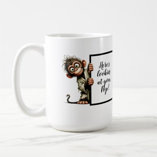 Mug Singe drôle et décalé pour les papas et les pops (Gauche)