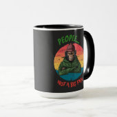 Mug Singe en colère vert guerrier urbain (Devant droit)