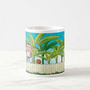 Mug Singe et escargot dans une scène de jungle tropica