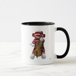 Mug Singe et violoncelle 2 de chaussette