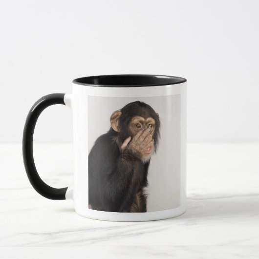 Mug Singe frottant son visage (Gauche)