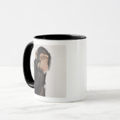 Mug Singe frottant son visage (Devant gauche)