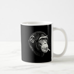 Mug Singe fumant drôle _ mème de singe y2k vintage
