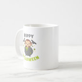 Mug Singe Halloween Joyeux Cauldron Bat (Devant gauche)