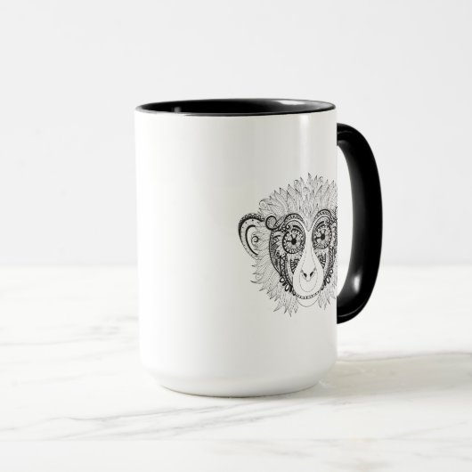 Mug Singe inspiré (Devant droit)