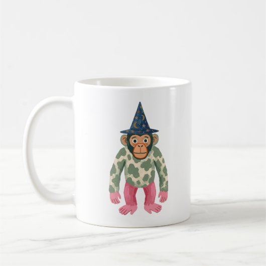 Mug Singe Mignon avec Chapeau de Magicien (Gauche)